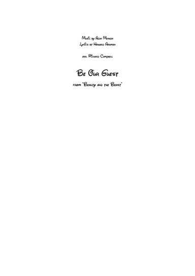 Be Our Guest (arr. Richard Campbell)