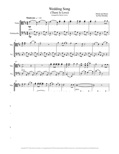 Wedding Song (there Is Love) (arr. Sherry Lewis)