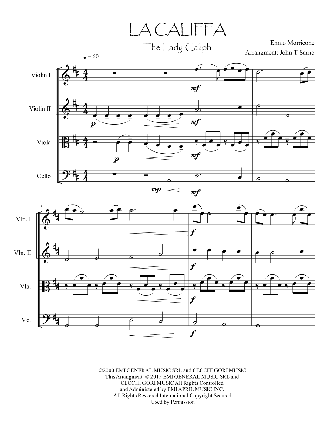La Califfa (arr. John T Sarno)