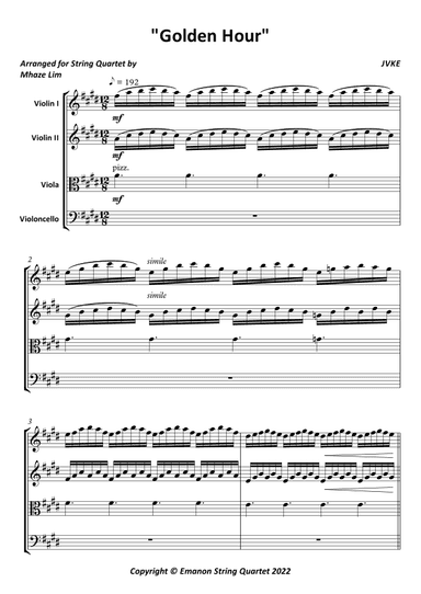Golden Hour (arr. Mhaze Lim)