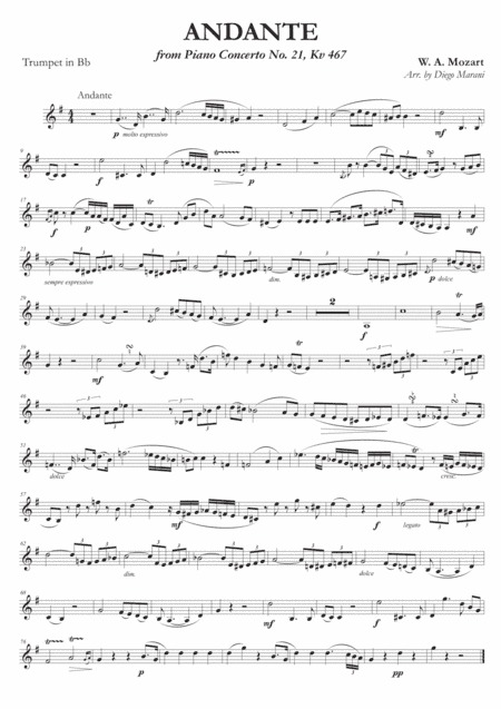 Andante from Concerto No. 21 for Trumpet and Piano (arr. Diego Marani)