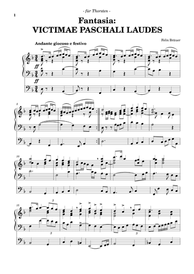Fantasia: Victimae paschali laudes