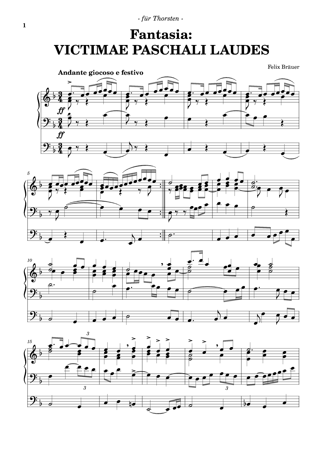 Fantasia: Victimae paschali laudes