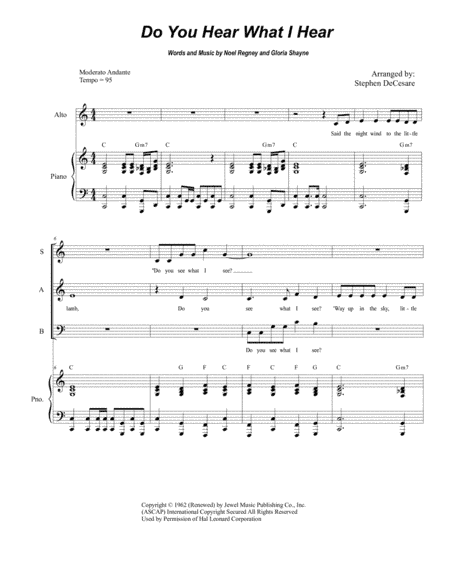 Do You Hear What I Hear (arr. Stephen DeCesare)