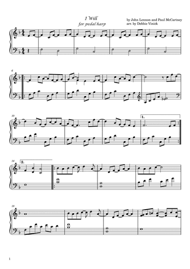I Will (arr. Debbie Vinick)