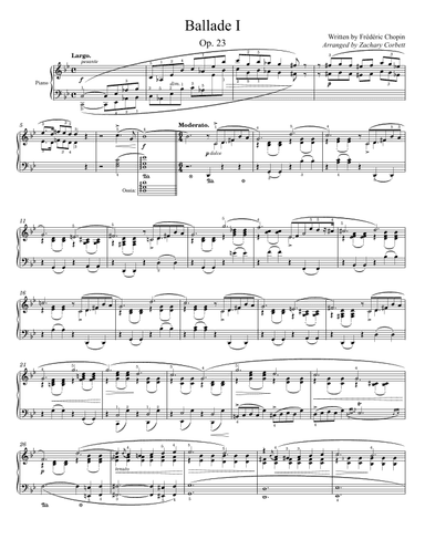 Ballade No. 1 in G Minor (arr. Zachary Corbett)