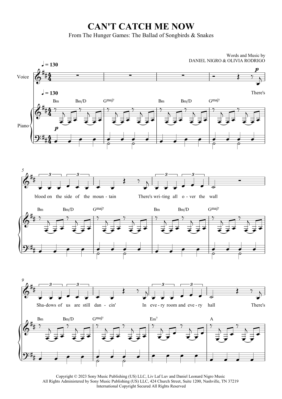 Can't Catch Me Now (arr. SCMusic)