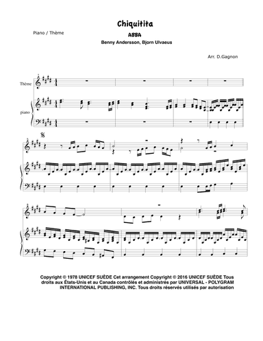Chiquitita (arr. D. Gagnon)