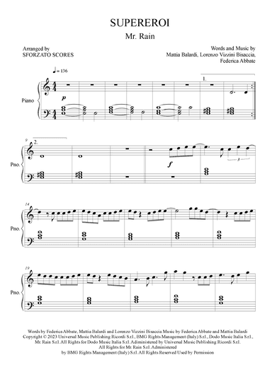 Supereroi (arr. Sforzato Scores)