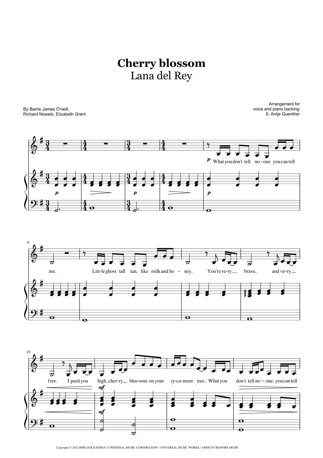Cherry Blossom (arr. Antje Günther)
