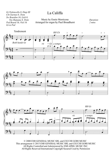 La Califfa (arr. Paul Broadhurst)