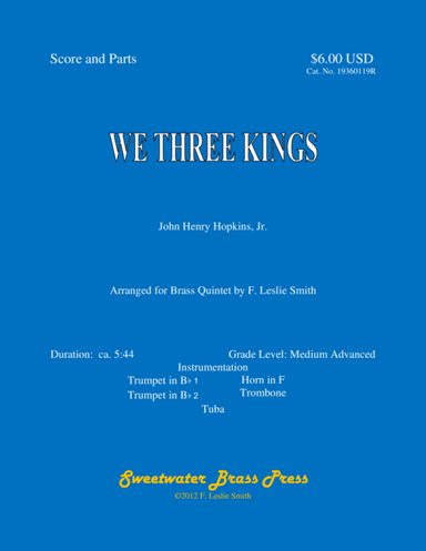 We Three Kings (arr. F. Leslie Smith)