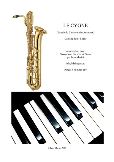 THE SWAN from The Carnival of the Animals - for Baritone Sax and Piano (arr. Ivan Marini)