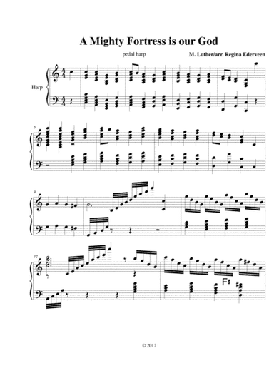 A Mighty Fortress is our God - pedal harp solo