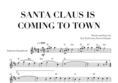 Santa Claus Is Comin' To Town (arr. Cadenza Editions)