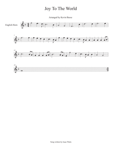 Joy To The World - English Horn (arr. Kevin Busse)