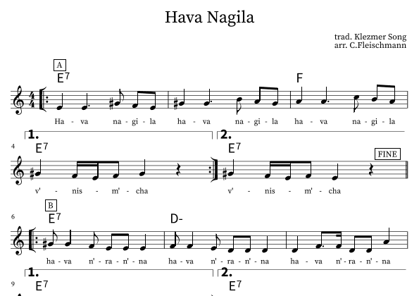 Hava Nagila (arr. Christoph Fleischmann)