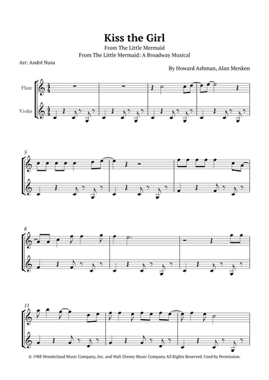 Kiss The Girl (arr. André Nusa)