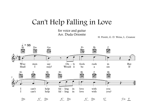 Can't Help Falling In Love (arr. Duda Oriontte)