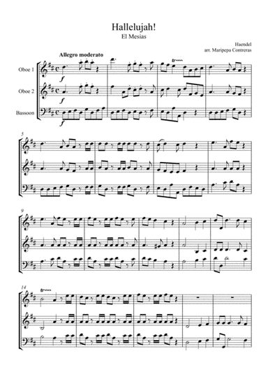 Haendel - Hallelujah (two oboes and bassoon) (arr. M. Contreras)