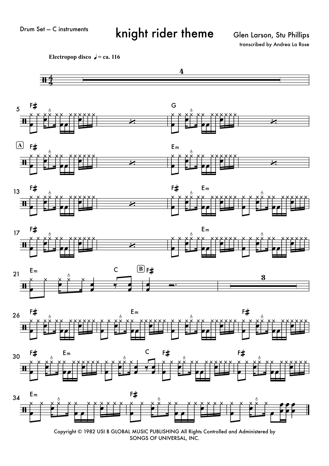 Knight Rider Theme (arr. Andrea La Rose)