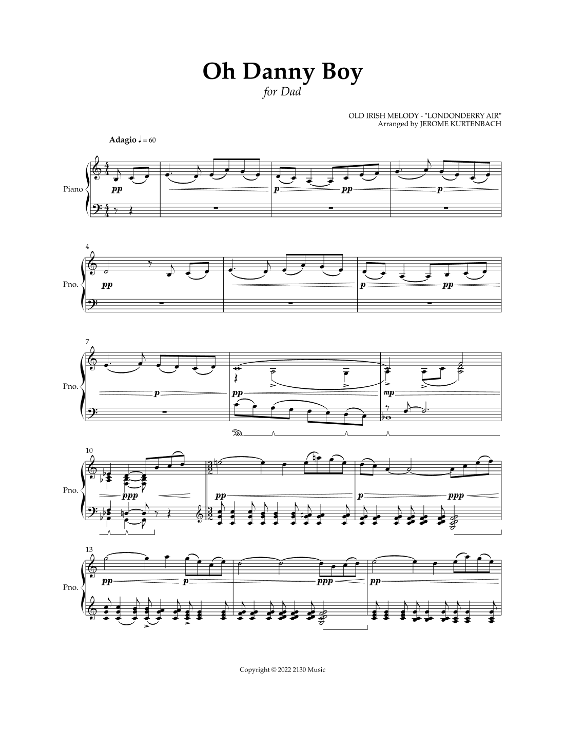 Oh Danny Boy (arr. Jerome Kurtenbach)