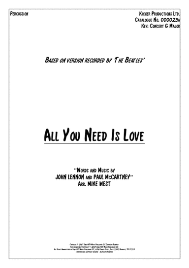 All You Need Is Love (arr. Mike West)