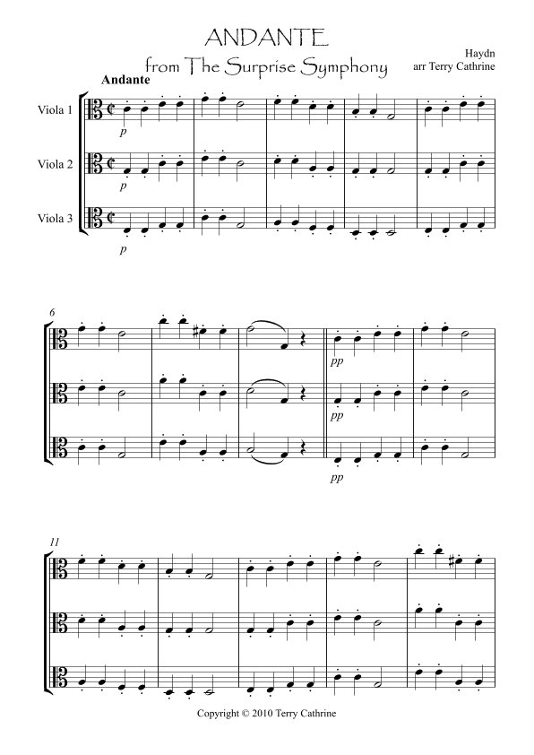 Andante from the Surprise Symphony (arr. Terry Cathrine)