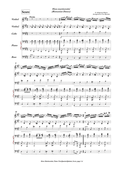 Hora martisorului (Romanian Dance) Version in f# minor (arr. Uwe Roessler / Rössler / Rassler)
