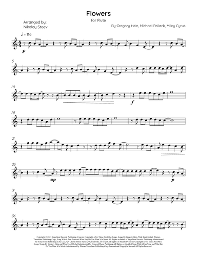 Flowers (arr. Nikolay Stoev)