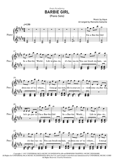 Barbie Girl (arr. Marcello Gallante)