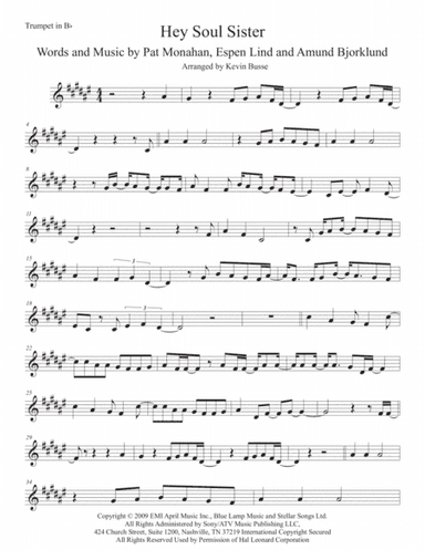 Hey, Soul Sister (arr. Kevin Busse)