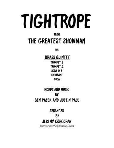 Tightrope (arr. Jeremy Corcoran)