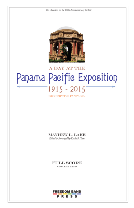 A Day at the Panama Pacific Exhibition - Score (arr. Kevin R. Tam)