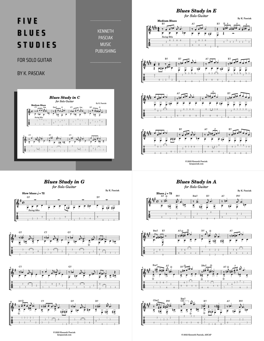 Five Blues Studies (for Solo Guitar)