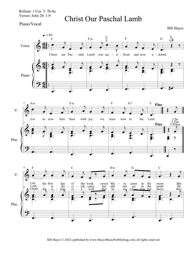 Christ Our Paschal Lamb (piano/vocal)