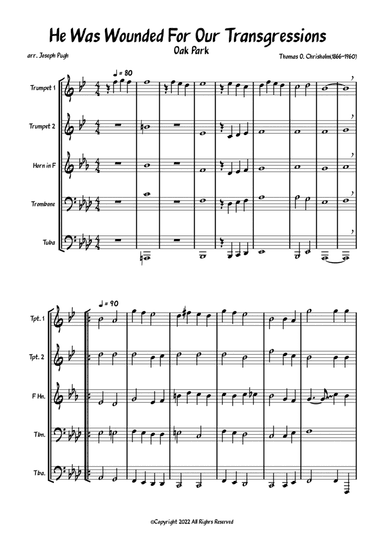 He Was Wounded For Our Transgressions (arr. Joseph Pugh)