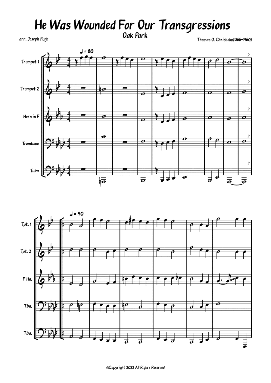 He Was Wounded For Our Transgressions (arr. Joseph Pugh)