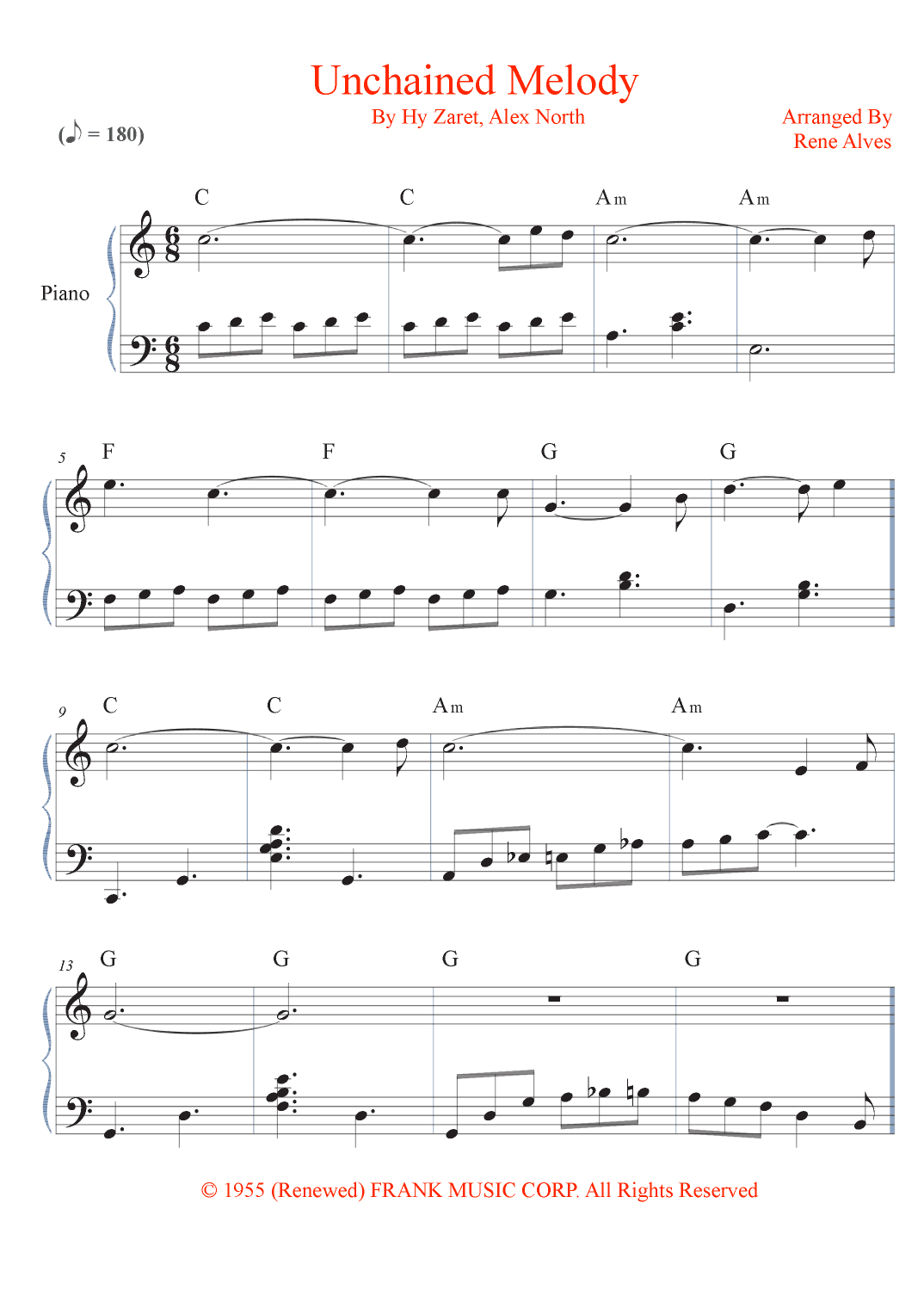 Unchained Melody (arr. Rene Alves)