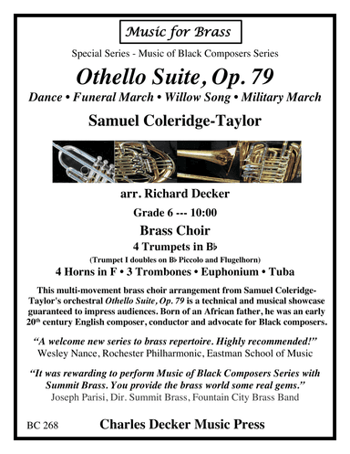 Othello Suite, Op. 79 for Brass Choir (arr. Richard Decker)