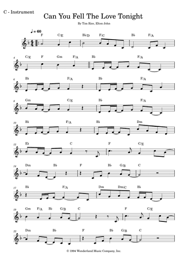 Can You Feel The Love Tonight (arr. Fabio Eduardo de Oliveira)