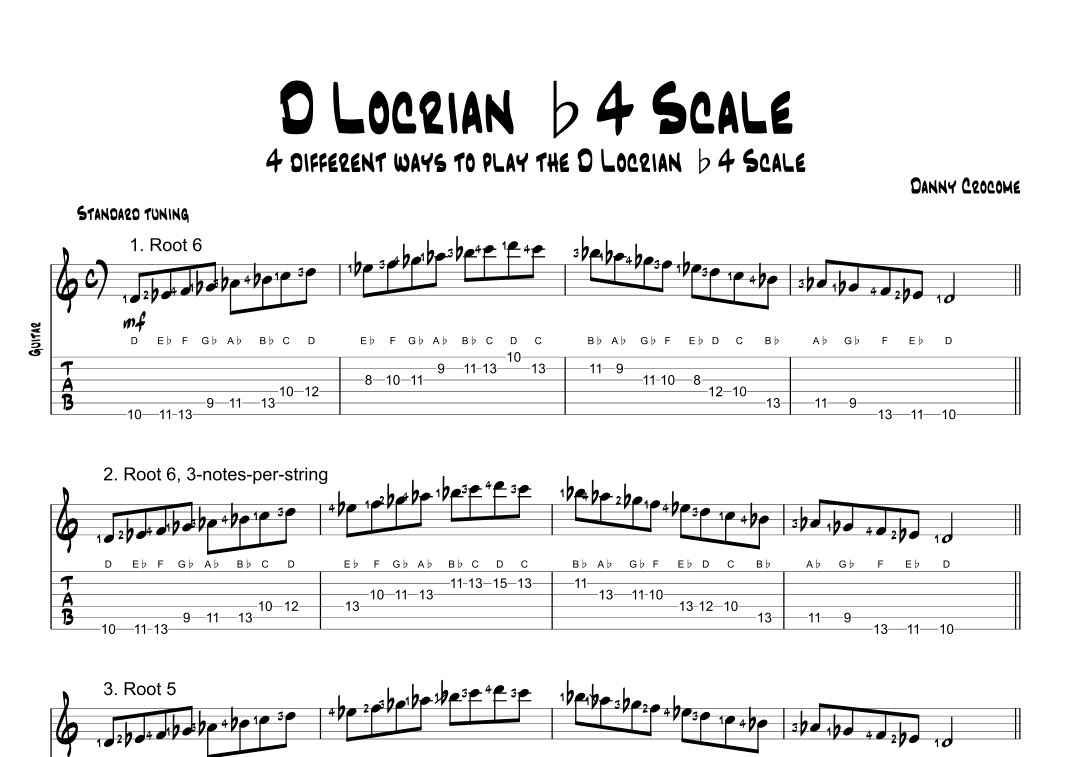 D Locrian b4 Scale (4 Ways to Play)