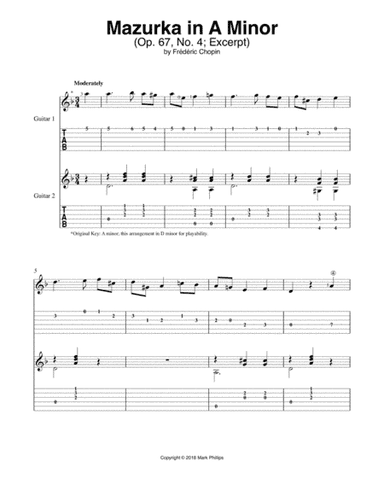 Mazurka in A Minor (Op. 67, No. 4) (arr. Mark Phillips)