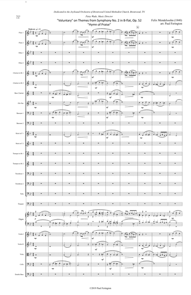 "Now Thank We" and "Praise the Lord" adapted from MENDELSSOHN'S Symphony No. 2 "Song of Praise" (4:3 (arr. Paul Ferington)