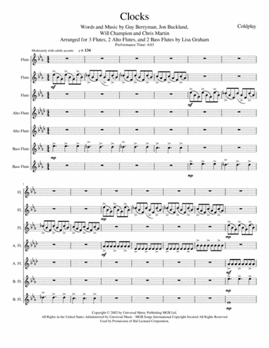 Clocks (arr. Lisa Graham)