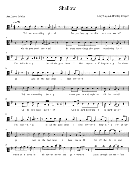 Shallow (arr. Jarett LeVan)