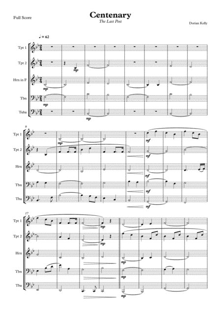 Centenary - The Last Post (Brass Quintet) (arr. Dorian Kelly)