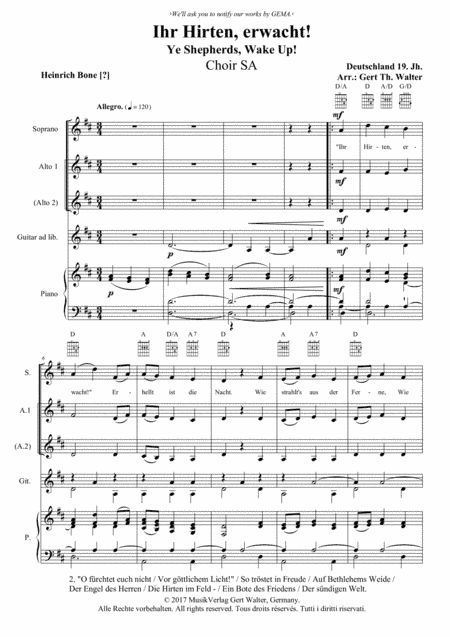 Ye Shepherds, Wake Up! (arr. Gert Th. Walter)