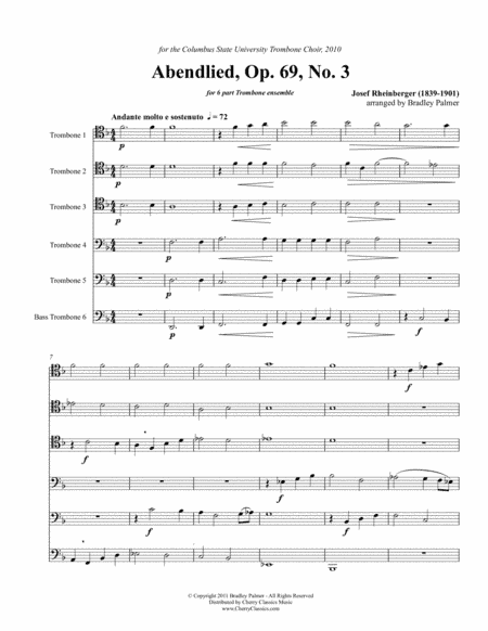 Abendlied, Op. 69, No. 3 (arr. Bradley Palmer)