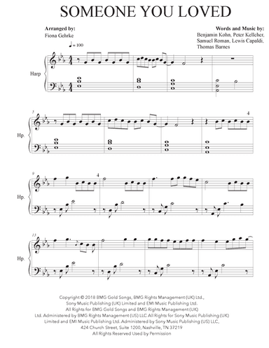 Someone You Loved (arr. Fiona Gehrke)